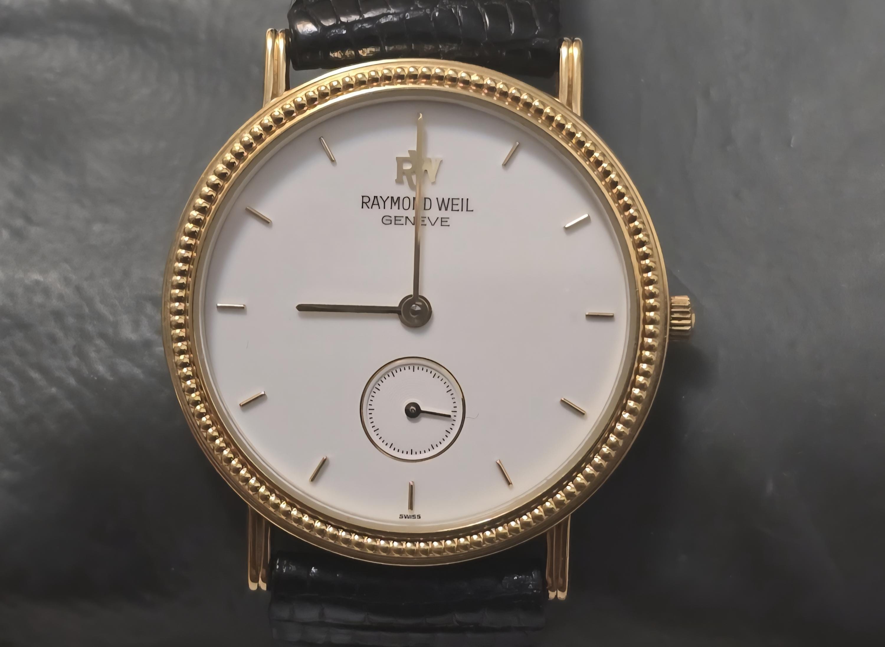 Vintage Raymond Weil 9825 18K Gold Electro Plated Swiss Made
