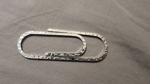 Vintage Sterling Silver Jumbo Paperclip Pin (8.6 … - image 4