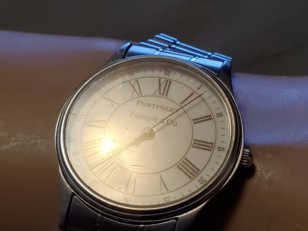 Tiffany & Co Portfolio Stainless Steel Quartz Men's Watch - Etsy ...