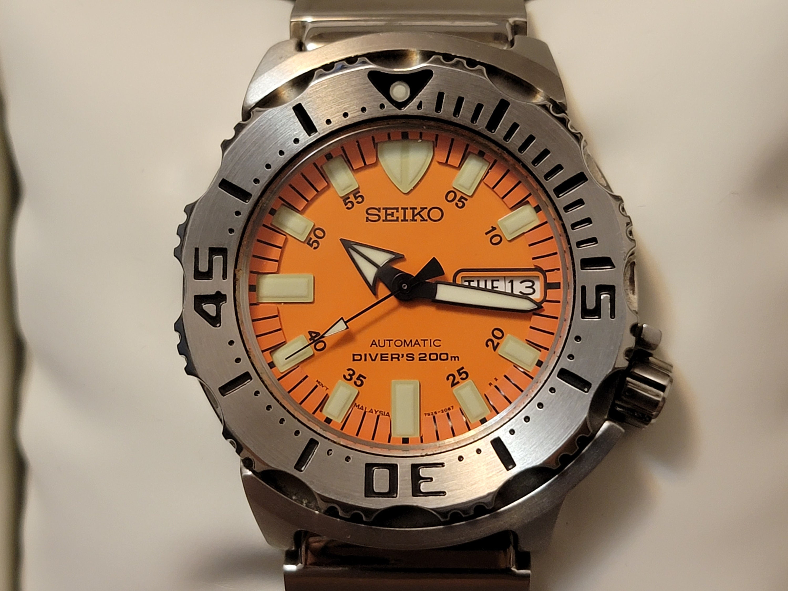 Vintage Seiko 7S26-0351 Stainless Steel Orange Monster 200M - Etsy Canada