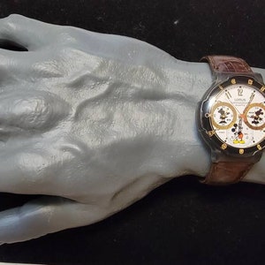 Rare Vintage Lorus V654-8050 Mickey Mouse Chronograph 3 Sub Quartz Men&#39;s Watch