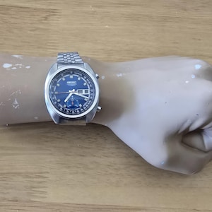 Vintage Seiko 6139-6012 Stainless Steel &quot;Bruce Lee&quot; Chronograph Day/Date Automatic Men&#39;s Watch