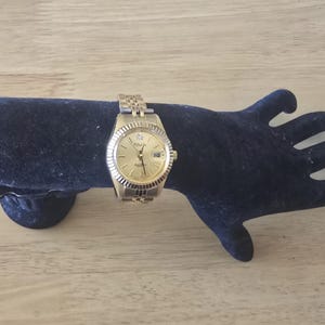 Lucien Piccard Dufonte Women’s Gold Tone Watch w/ Diamond Accent Dufonte by Lucien Piccard Ladies Presidential Watch. Diamond  main image 3
