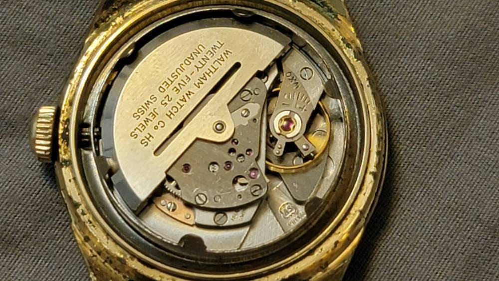 Seltene Vintage Waltham 25 Vergoldete Automatik Herrenuhr Etsy