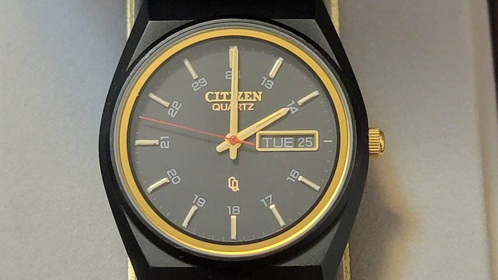 Rare Vintage Citizen CQ Black Pvd Ref. 3801-891171 Quartz Rare Vintage Citizen CQ Black Pvd Ref. 3801-891171 Quartz