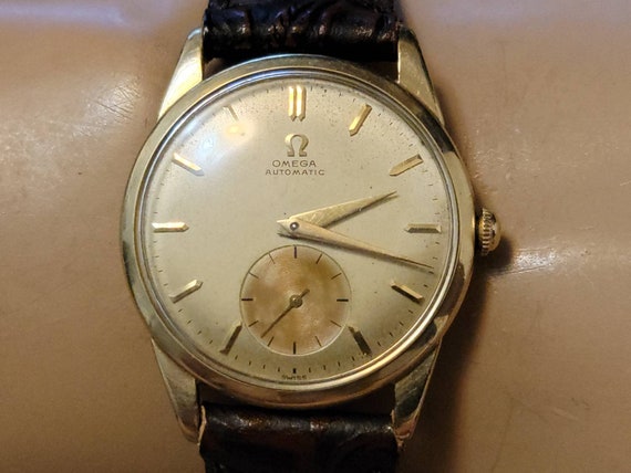オメガ　10K gold filled 腕時計　レトロ　レア Vintage Omega Automatic 10k Gold Filled Cal.550 34mm Watch
