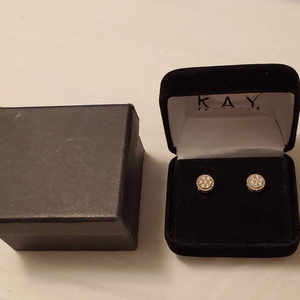 Kay Jeweler Sterling Silver Cluster Stud Earrings (Retired)