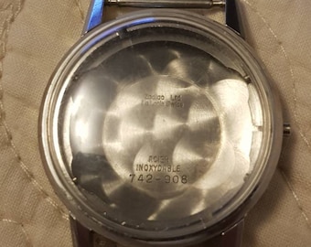 1970's Men's Vintage Zodiac triple date moonphase stainless steel old stock case