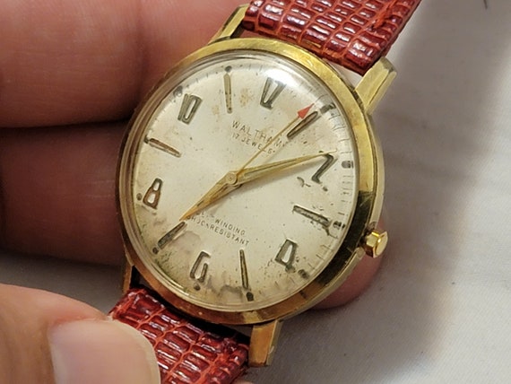 Rare Vintage Waltham Gold Plated 17 Jewels Automa… - image 4