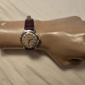 Rare Vintage Ernest Borel Stainless Steel Swiss Made Manual Wind Men&#39;s Watch