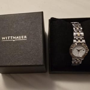 Vintage Wittnauer Stainless Steel & Gold Plated Dwiss Made  display picture 2