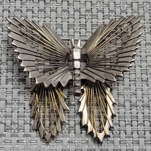 Vintage Mexican Sterling Silver 3-D Butterfly Brooch