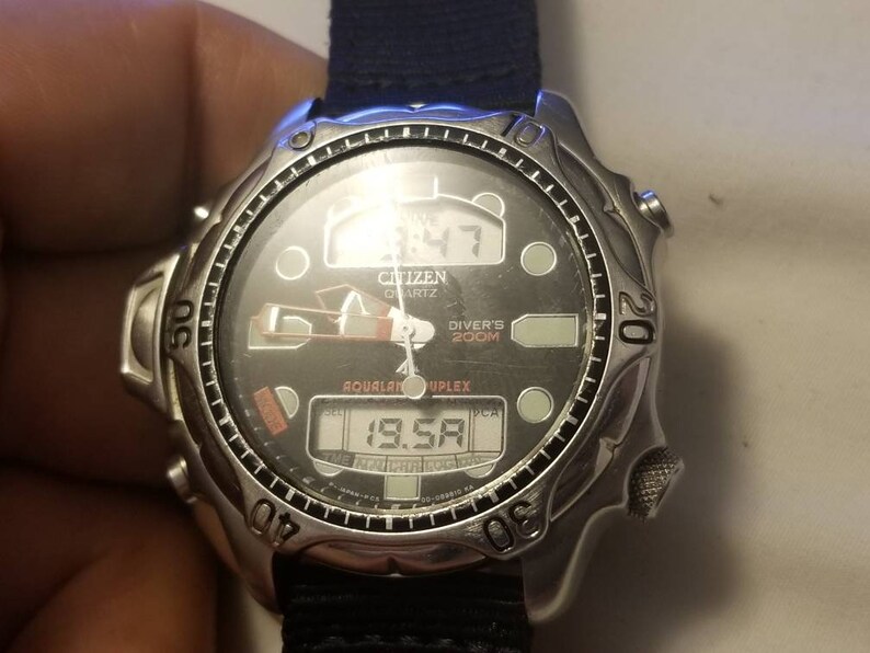 Vintage Citizen Promaster Aqualand Divers Duplex C506-E80401TA | Etsy