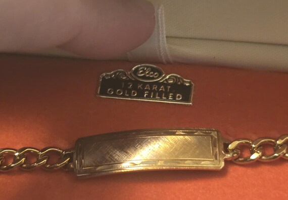 Vintage Elco 1/20 12K GF Gold Filled ID Cuban Link Ladies Bracelet