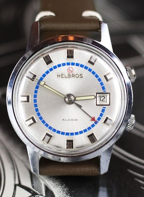 Vintage Helbros Silver Plated Alarm Manual Wind Men's Watch - Etsy