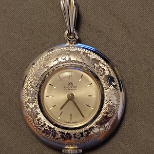 Vintage Bucherer Metal 17 Jewels Manual Wind Pendant Watch
