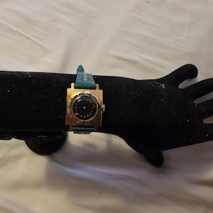Vintage Ernest Borel Kaleidoscope Gold Plated Swiss Made Rectangular Manual Wind Ladies Watch