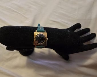 Vintage Ernest Borel Kaleidoscope Gold Plated Swiss Made Rectangular Manual Wind Ladies Watch