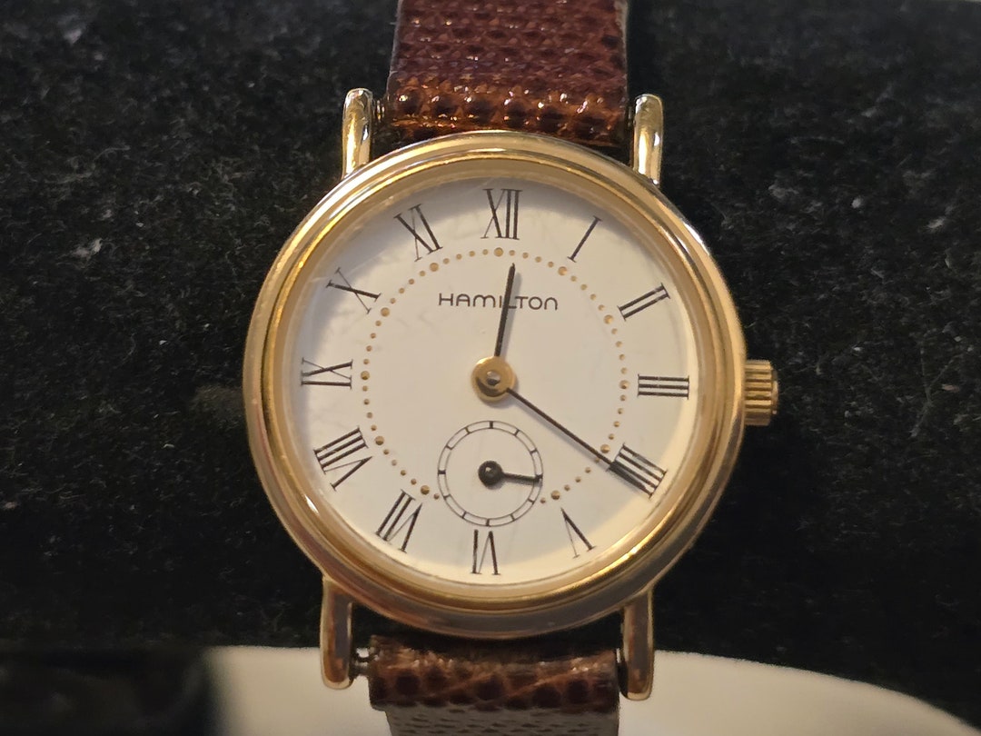 U　HAMILTON　6208　Registered　Edition　腕時計 Vintage Hamilton 6208 Gold Plated Registered Edition Quartz Ladies