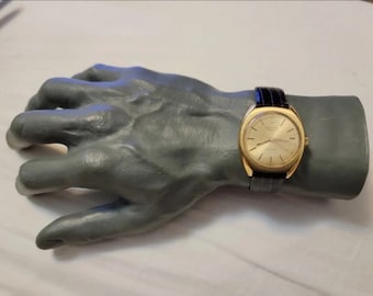 Rare Vintage Longines L890.1 Gold Plated Rectangular Automatic Men&#39;s Watch