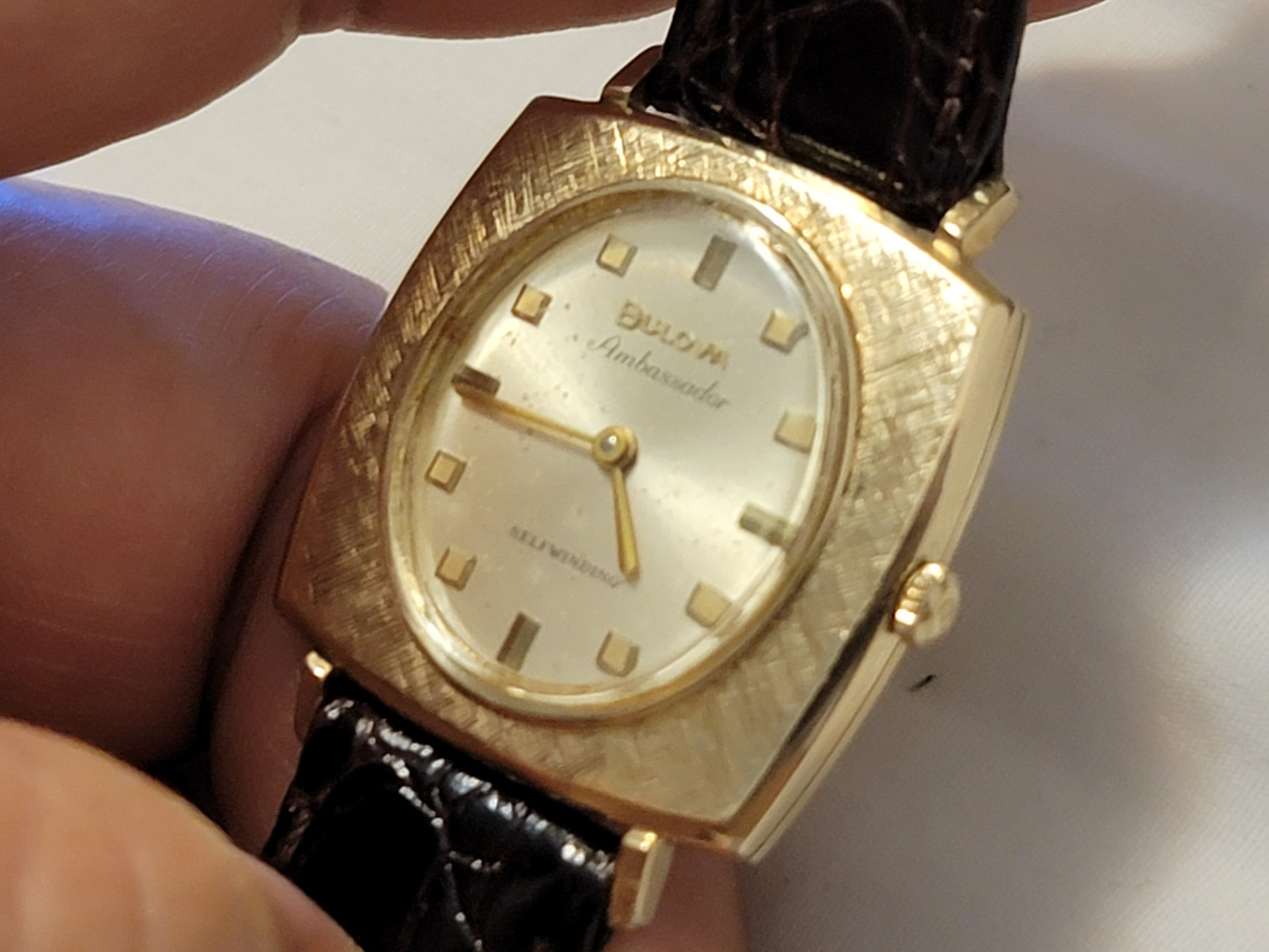Rare Vintage Bulova Ambassador M5 10K Gold Filled Rectangular