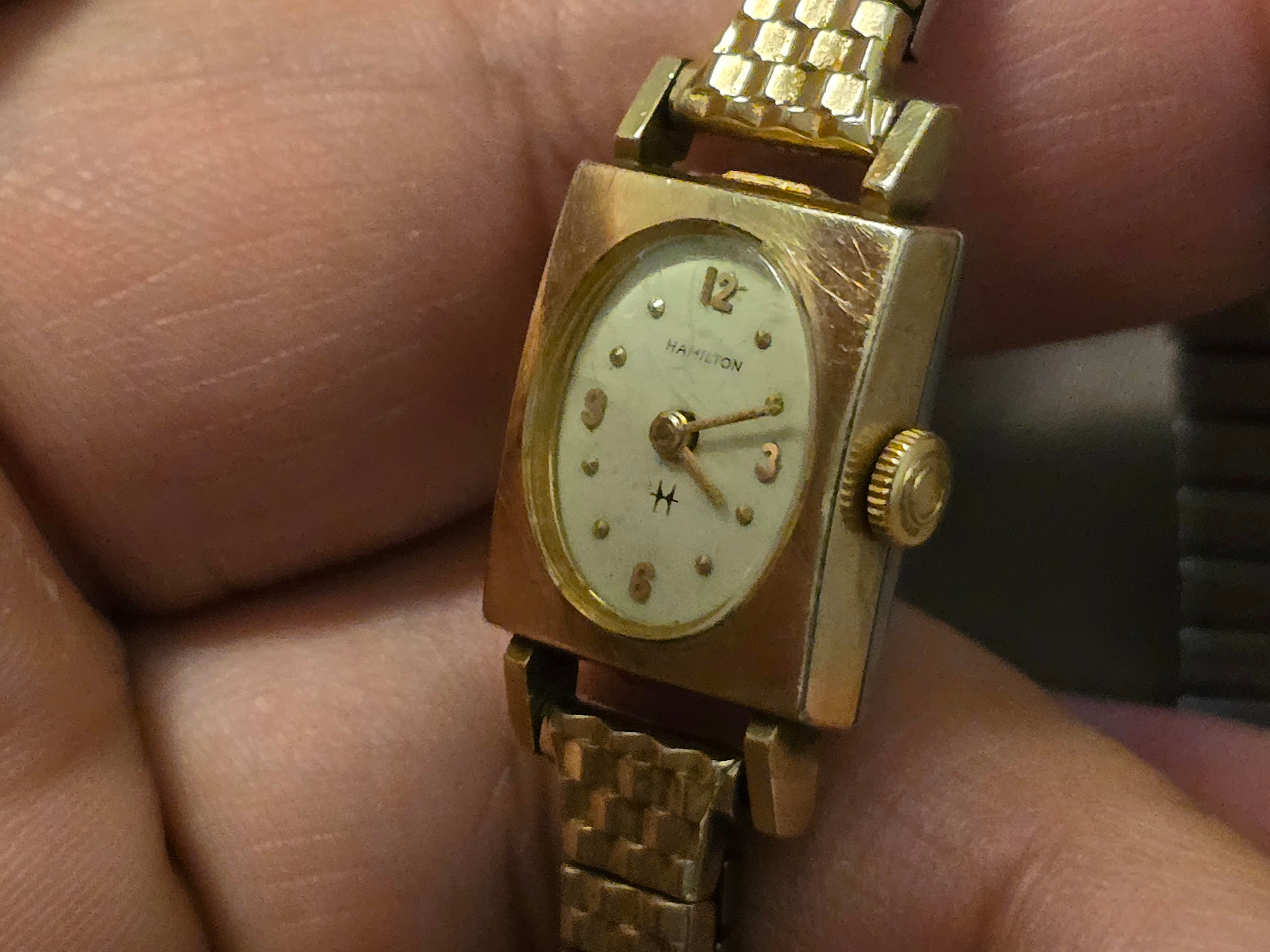 Hamiliton R.G.P. 10K Gold Mechanical Wind Women\'s Watch Vintage Hamilton 10K RGP Gold plated ladies wristwatch 6  main image 4