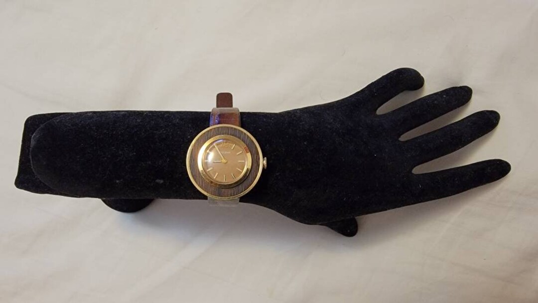 Rare Vintage Bulova N3 10k R.G.P Wood Manual Wind Ladies Watch