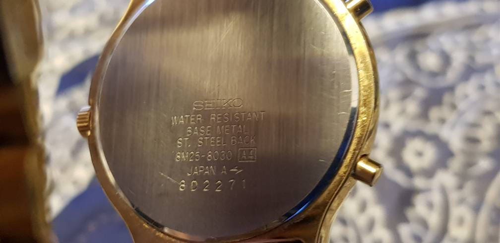 Vintage Seiko Chronograph 8m25-8030 Gold Plated Alarm Quartz - Etsy