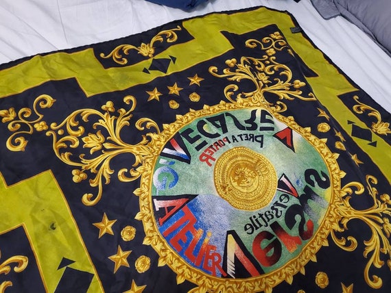 Vintage Gianni Versace made in Italy Silk Scarf (… - image 2