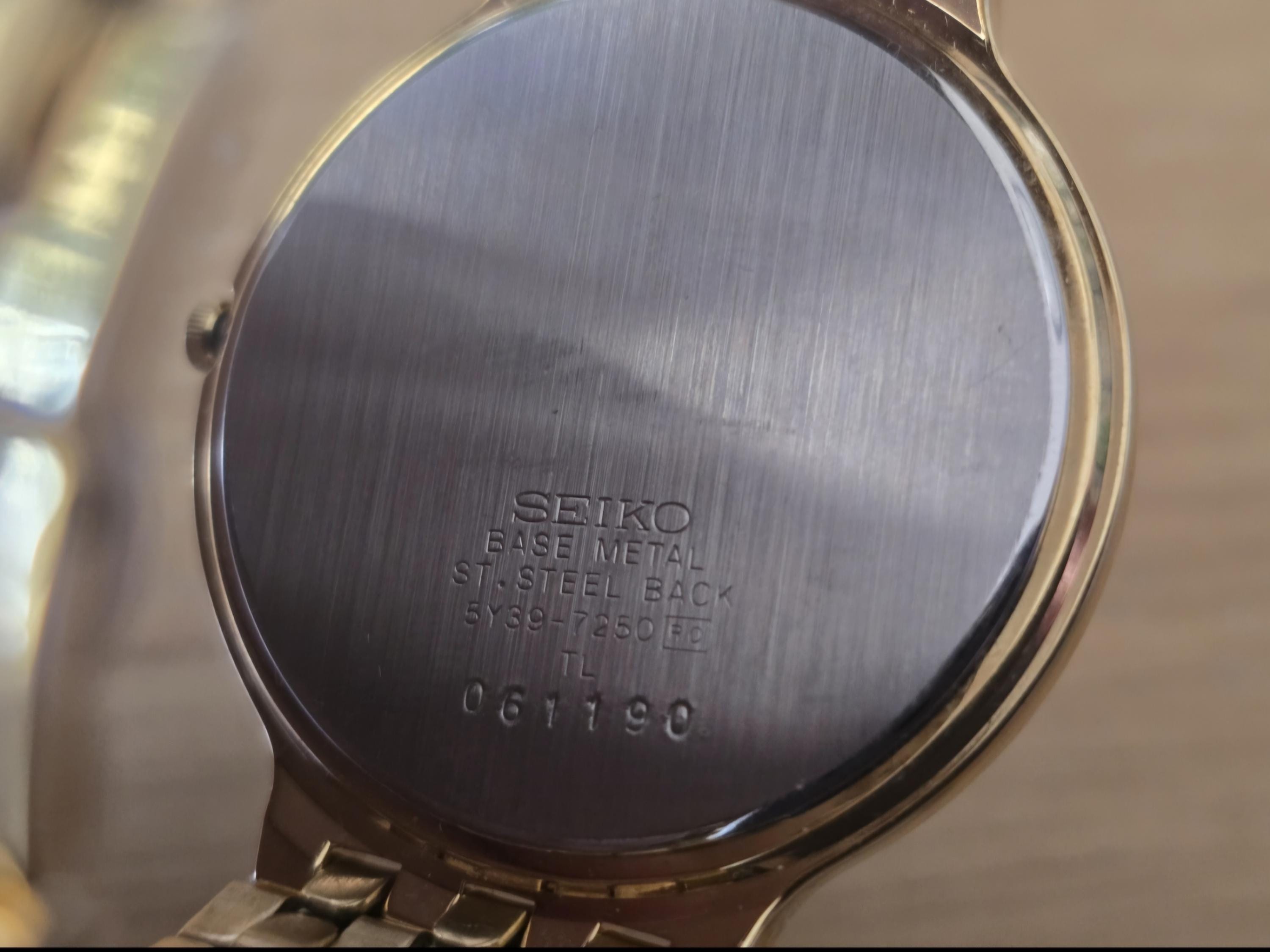 ヴィンテージ セイコー 5Y39-7250 ゴールドメッキ クォーツ メンズ
