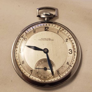 Rare Vintage Special Kensington Manual Wind Pocket Watch