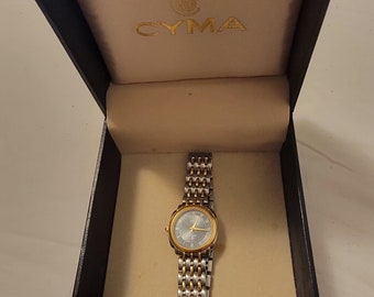 Vintage Cyma Sealord Swiss Made Blue Dial Quartz Ladies Watch