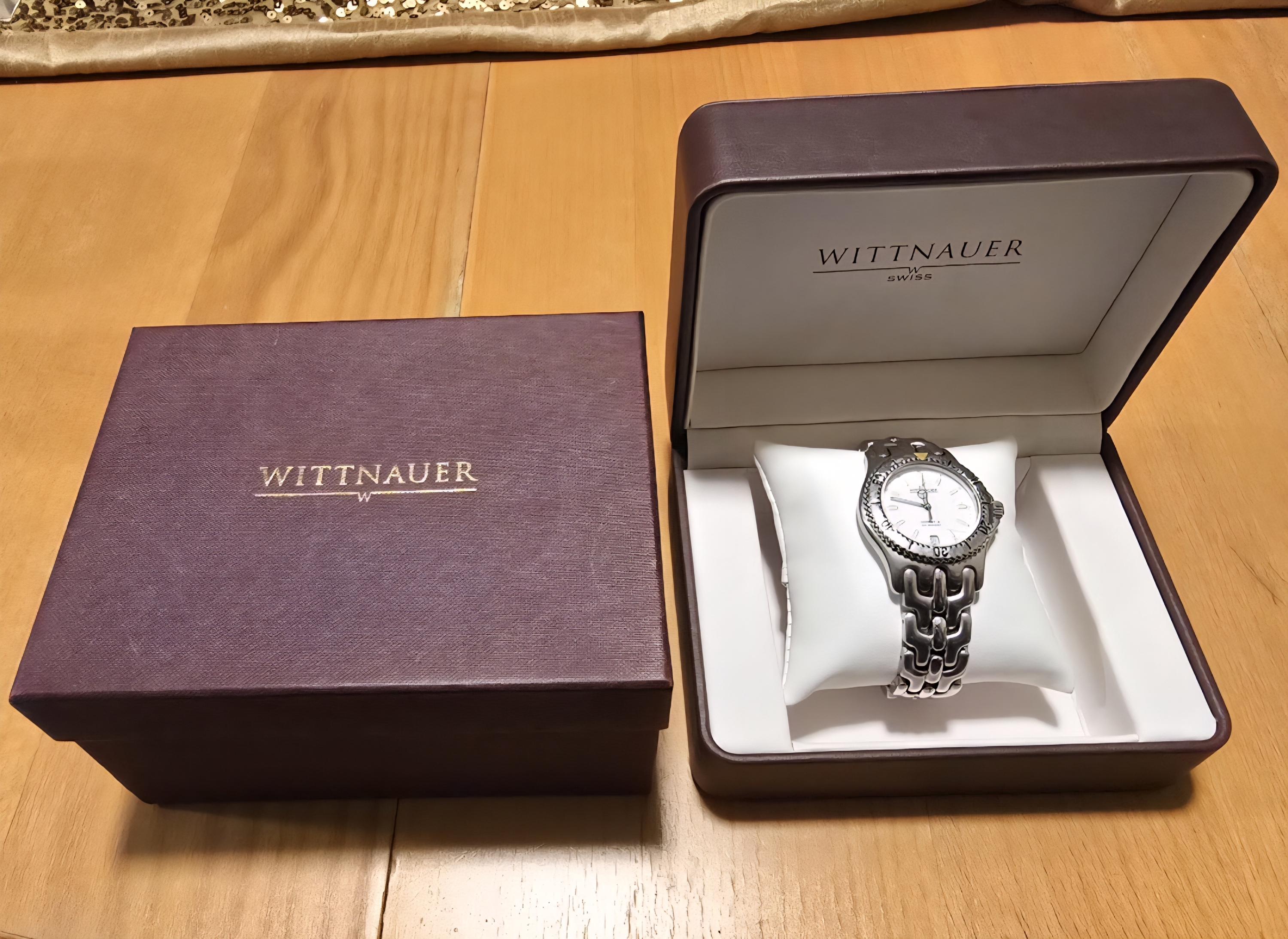 Wittnauer Rare Luxury Ladies Watch Two-Tone Bracelet Case White Dial Date wts-wittnauer-ladies-two-tone-  main image 3