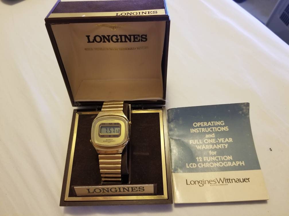 Vintage Longines Wittnauer Gold Electroplated Quartz Chronograph ...