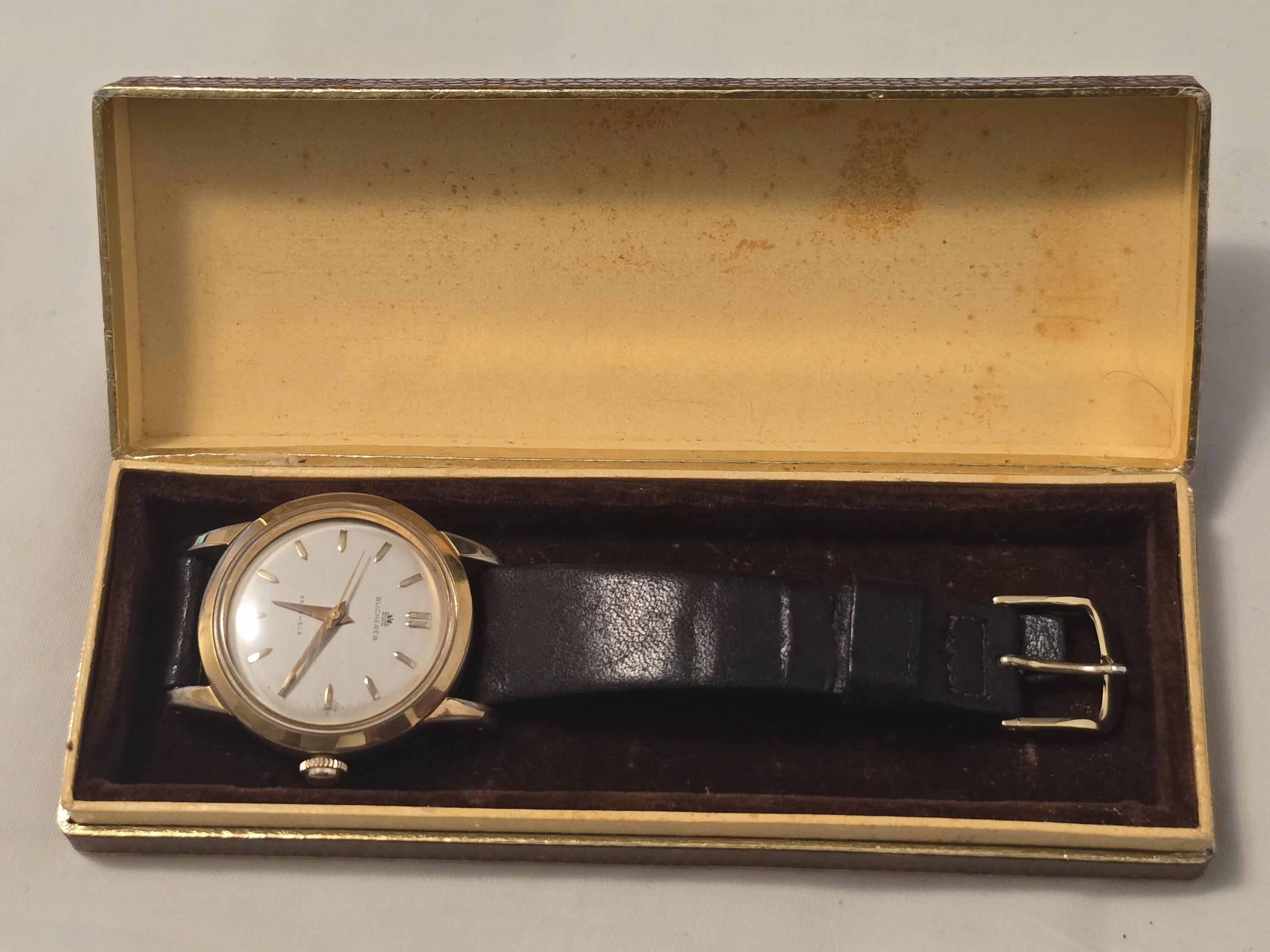 Vintage Bucherer Gold Plated Chronometer 25 Jewels Automatic Vintage Bucherer Gold Plated Chronometer 25 Jewels Automatic