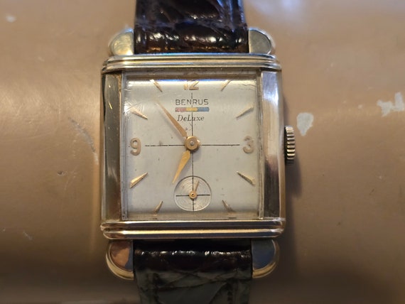 Montre Antique Benrus - Boîtier Plaqué Or 10k, Vintage Pré-1920 - Pièce De Collection Unique Et Historique