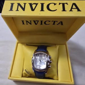 Vintage Invicta Lupah Series Model No.2183 Stainless Steel Chronograph Quartz Men&#39;s Watch