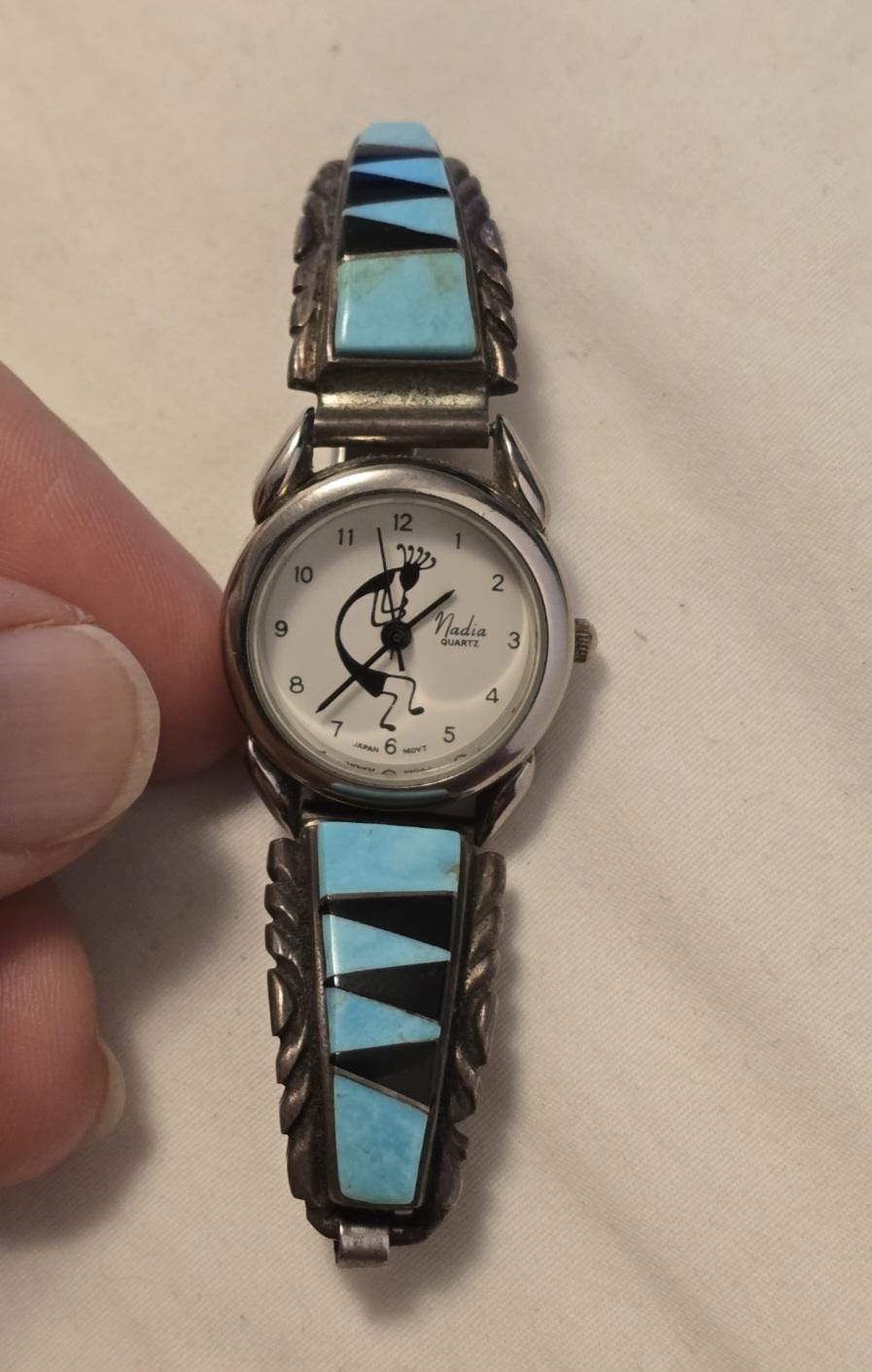 Vintage Nadia Kokopelli Stainless Steel Quartz Ladies Watch  display picture 1