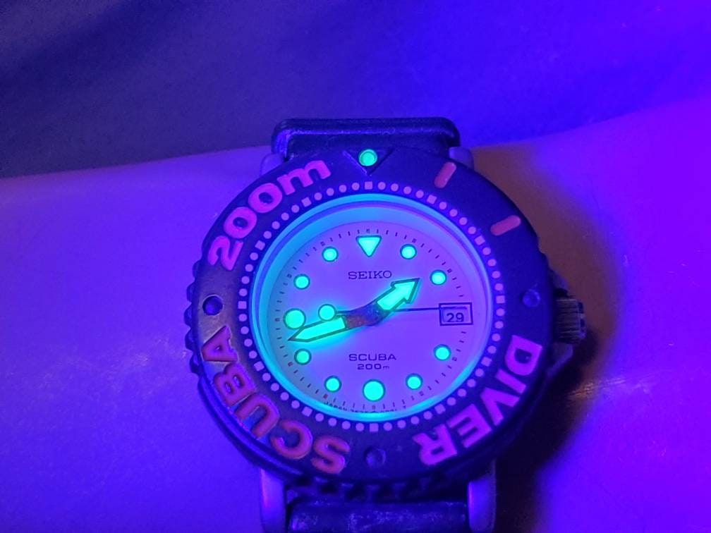 Vintage Seiko 3E35-002C Mid-size Diver Scuba Quartz Men's Watch - Etsy