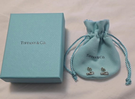 Tiffany & Co. Infinity Sterling Silver Ladies Stud Earrings
