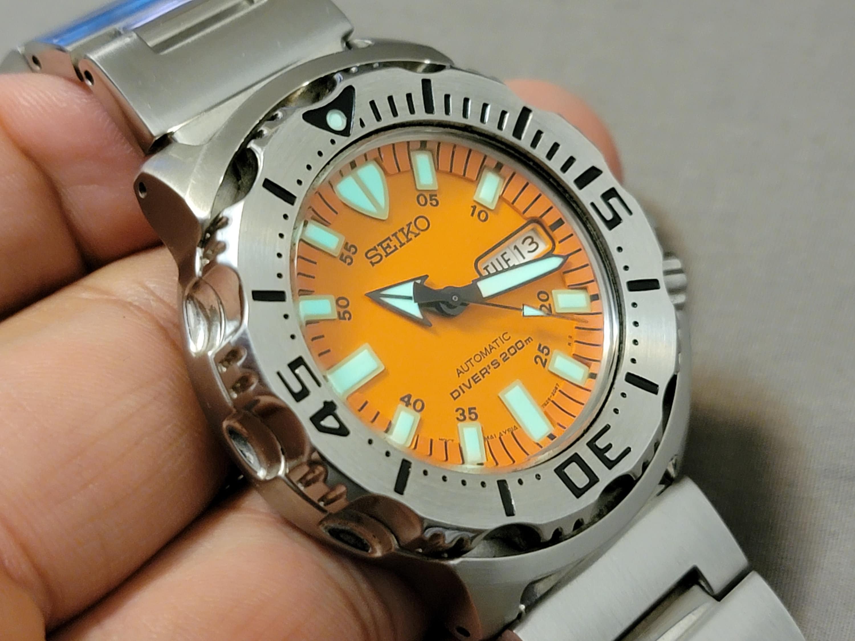 Vintage Seiko 7S26-0351 Stainless Steel Orange Monster 200M