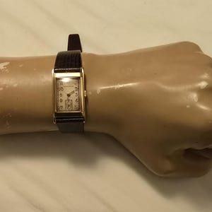 Rare Vintage Hamilton Boone 14K Gold Filled Coin Edge Case Tank Manual Wind Men's Watch