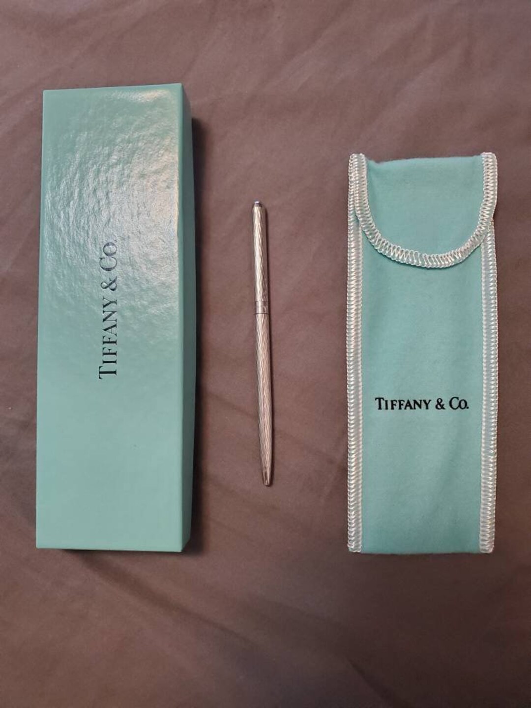 Tiffany & Co. Sterling Silver Diamond Pattern Purse Pen Tiffany & Co. Sterling Silver Diamond Pattern Purse Pen