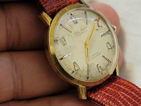 Rare Vintage Waltham Gold Plated 17 Jewels Automa… - image 5