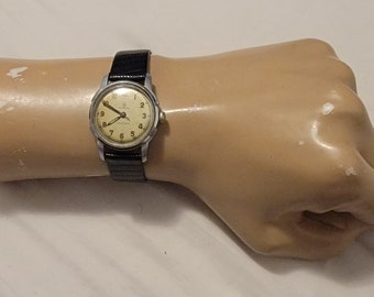 Vintage Helbros Wind-O-Matic Swiss Made Military Manual Wind Men's Watch