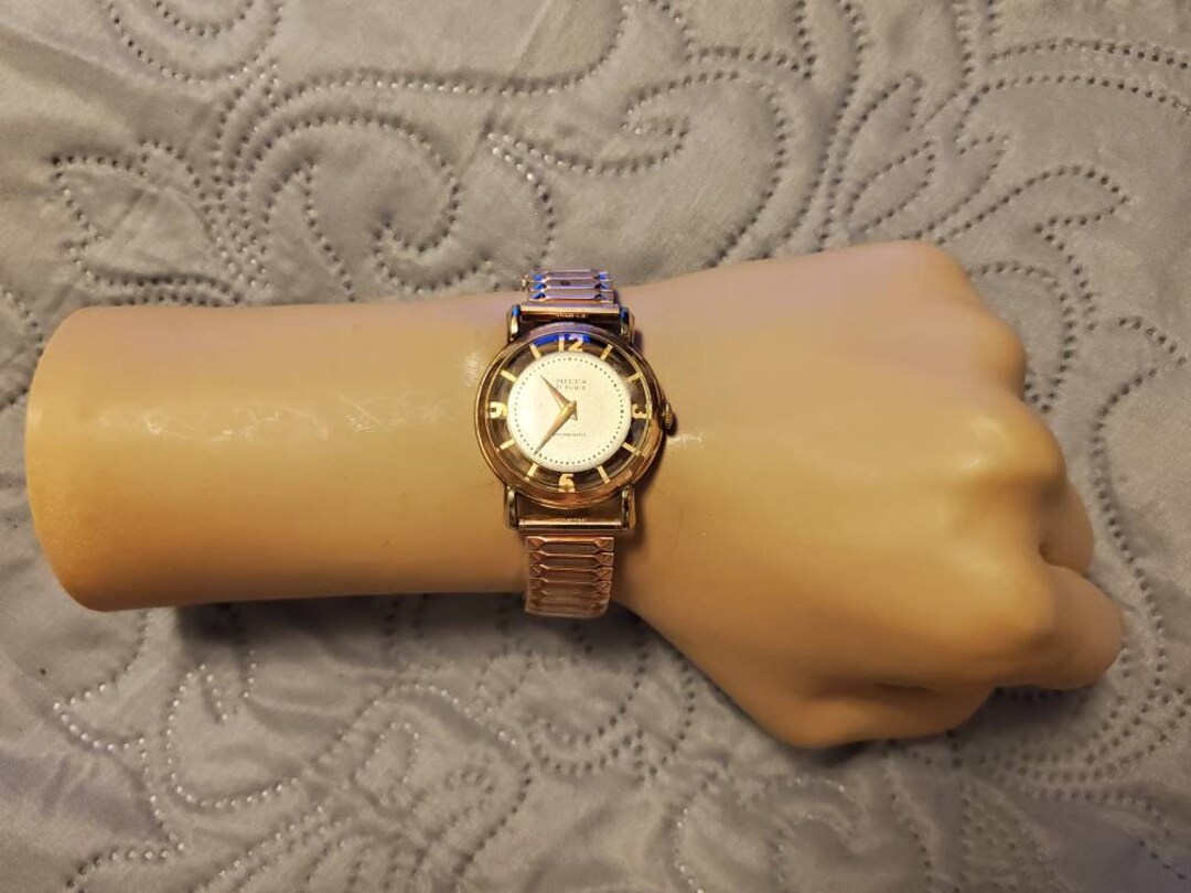 Raro reloj vintage Milus 21 Rubis lleno de oro manual de viento