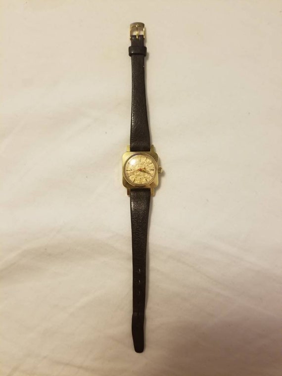 Rare Vintage Bulova 0015 Gold Electro Plated Self… - image 1