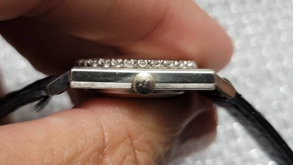 Vintage Jules Jurgensen 14K White Gold Diamonds m… - image 5