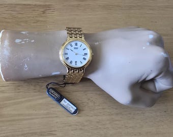 ヴィンテージ セイコー 5Y39-7250 ゴールドメッキ クォーツ メンズ