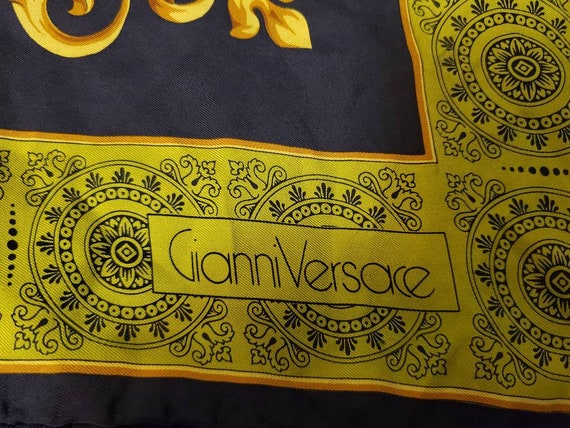 Vintage Gianni Versace made in Italy Silk Scarf (… - image 7